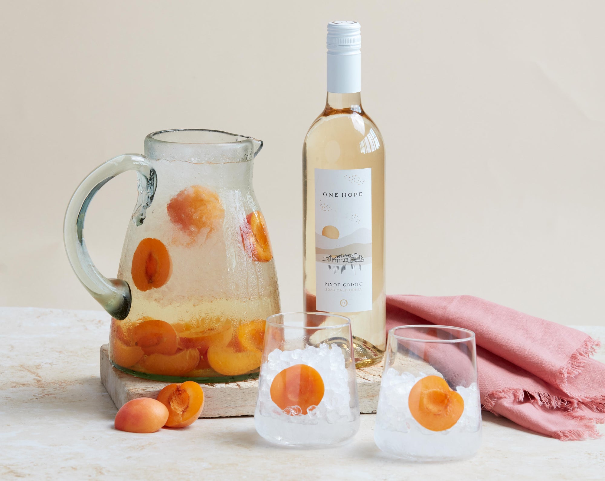 Apricot Sangria with California Pinot Grigio
