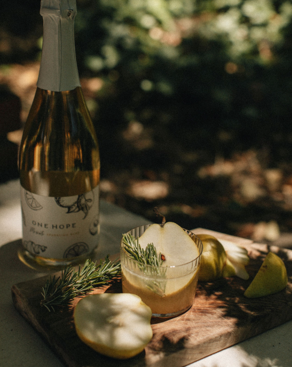 Pear Bellini with Sparkling Moscato