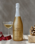 Happy Holidays Gold Shimmer
